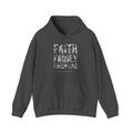 Faith Family Finish Line Hoodie — White — christian family values graphic hoodie by Get To The Finish Line (view 3)