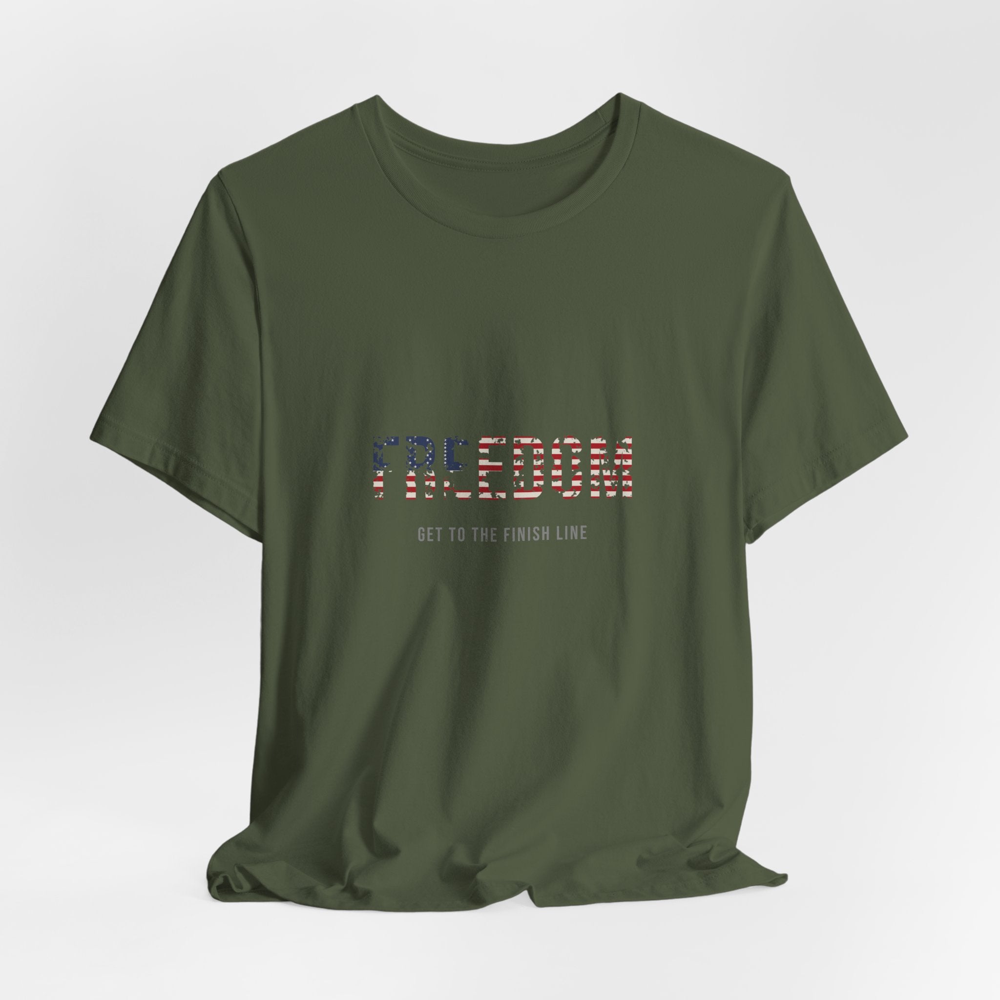 Freedom Tee — Flag Fill — patriotic american flag graphic tee by Get To The Finish Line (view 10)