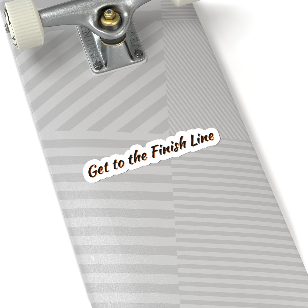 Finish Line Script Sticker