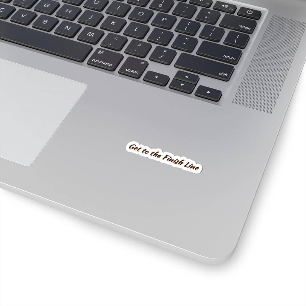 Finish Line Script Sticker