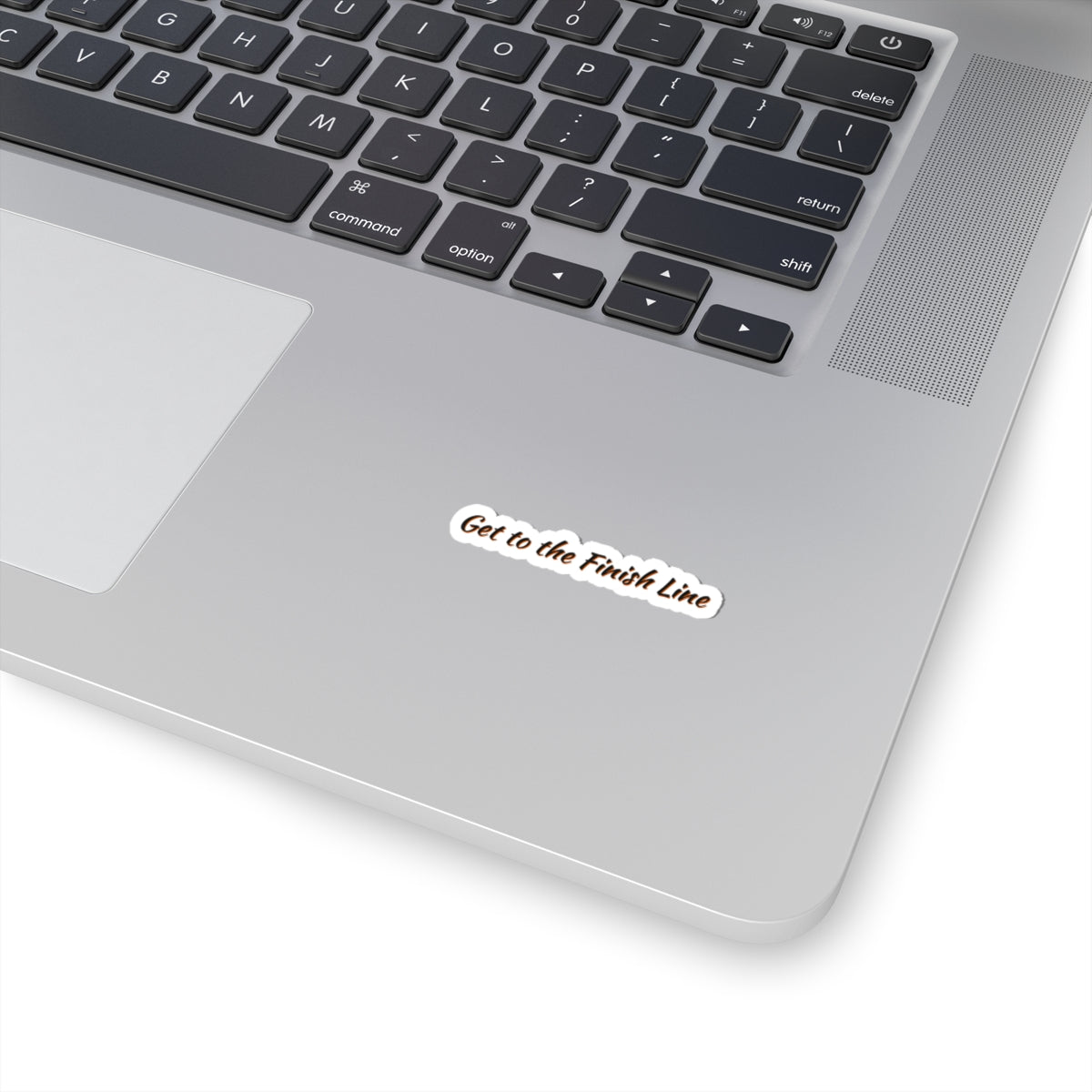 Finish Line Script Sticker