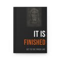 It Is Finished Journal — White/Orange — christian hardcover journal by Get To The Finish Line