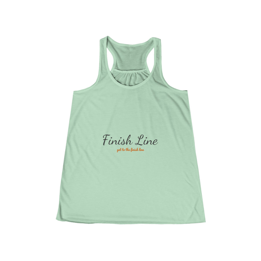 Get To The Finish Line Script Flowy Racerback Tank — Light — motivational perseverance flowy racerback tank by Get To The Finish Line (view 3)