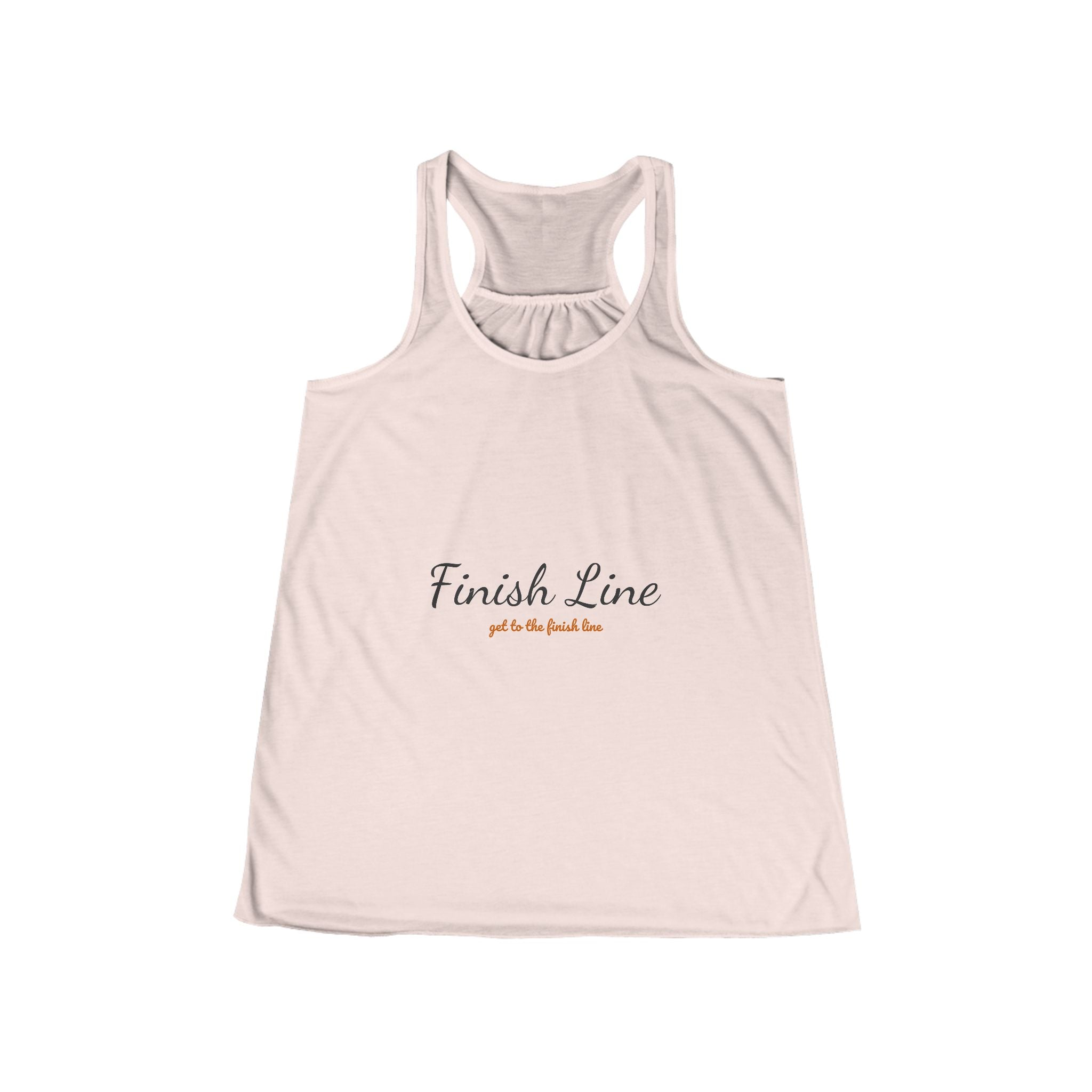 Get To The Finish Line Script Flowy Racerback Tank — Light — motivational perseverance flowy racerback tank by Get To The Finish Line (view 2)