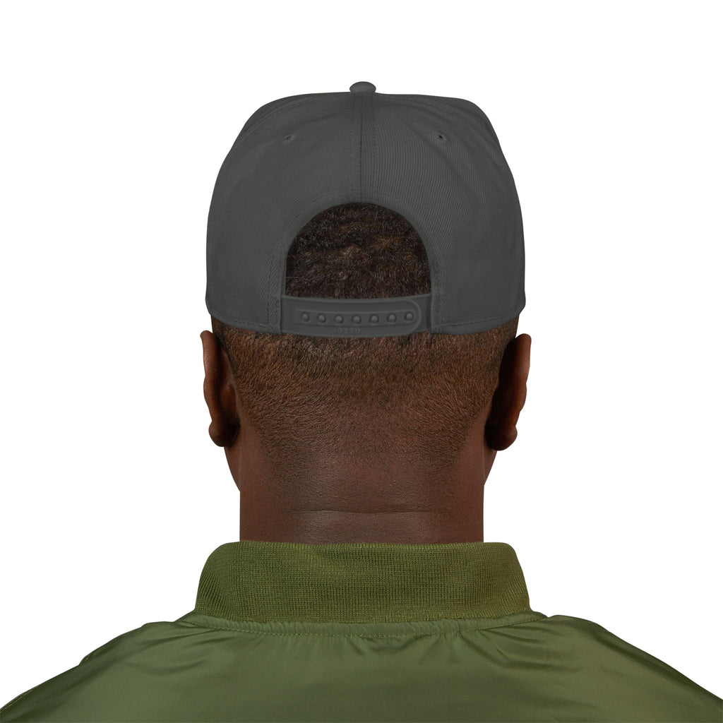 Get To The Finish Line Script Snapback — Embroidered