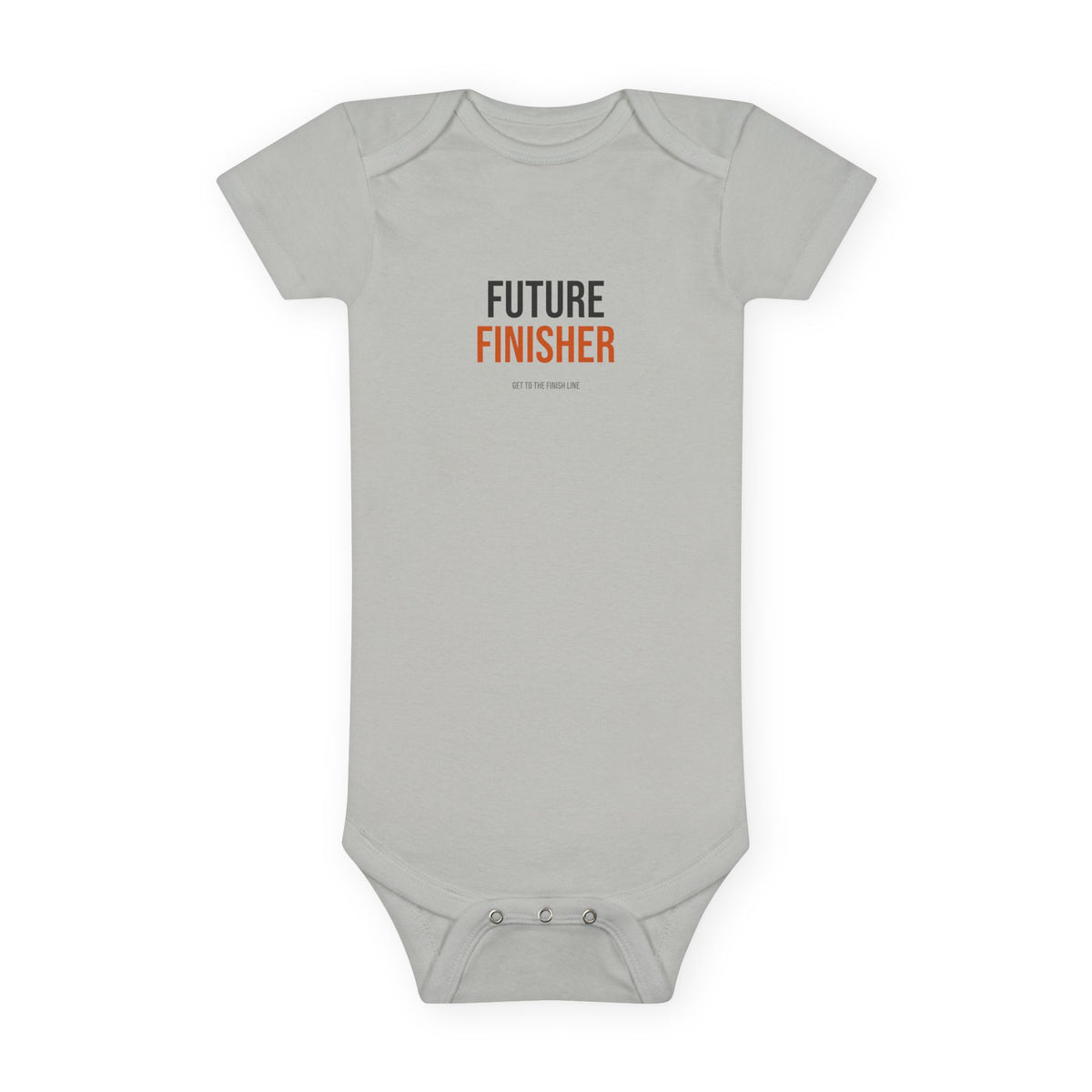Future Finisher Baby Onesie® — GTTFL Littles — motivational piece by Get To The Finish Line (view 2)
