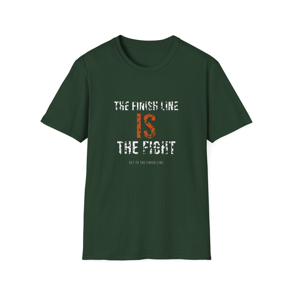 The Finish Line Is The Fight Tee — Distressed — motivational endurance graphic tee by Get To The Finish Line (view 18)