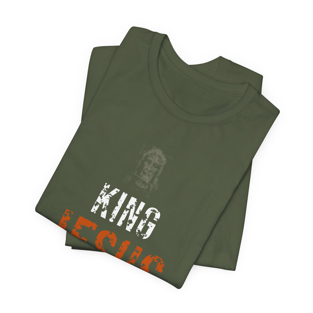 King Jesus Tee — White/Orange — christian graphic tee by Get To The Finish Line (view 9)