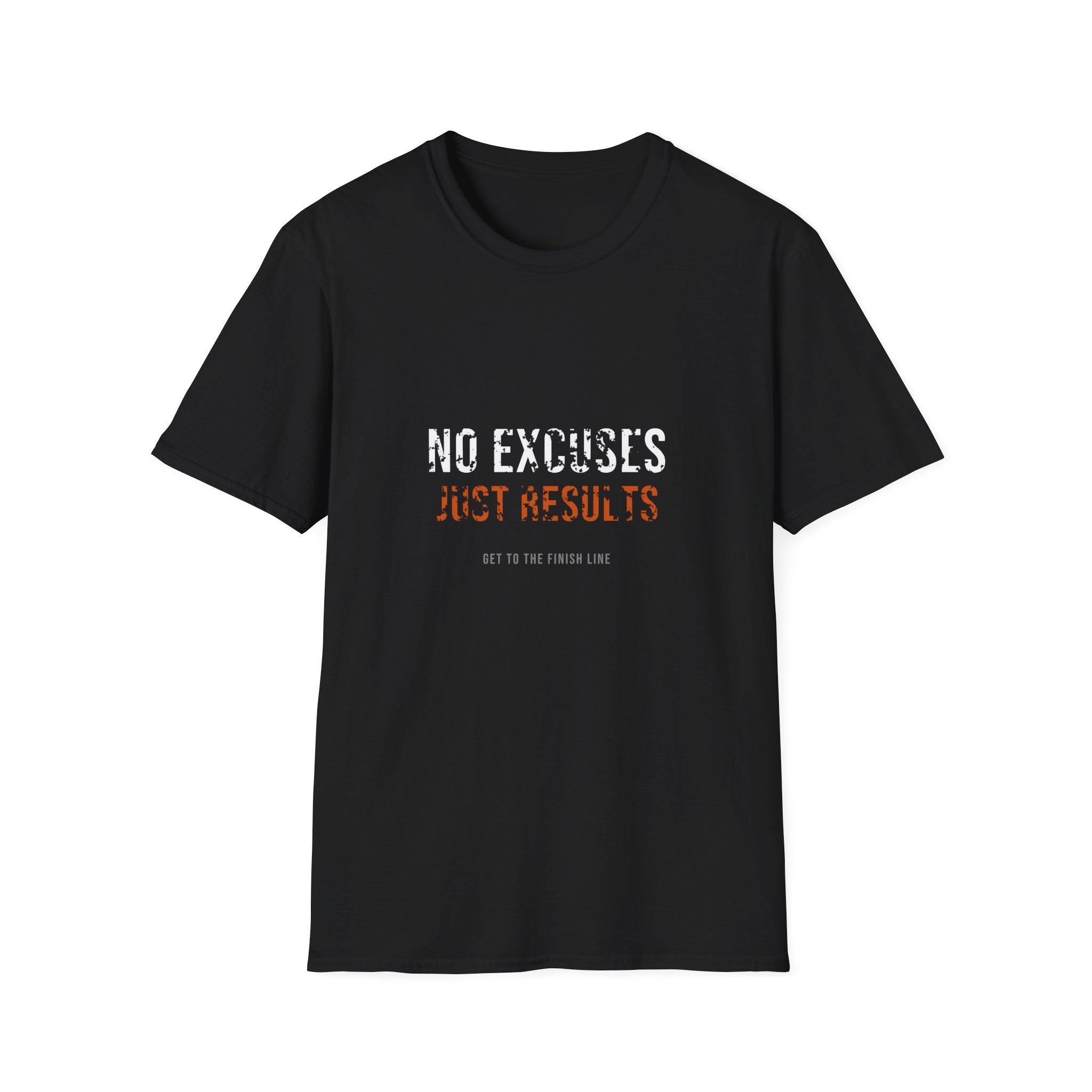 No Excuses Just Results Tee — motivational graphic tee by Get To The Finish Line (view 9)