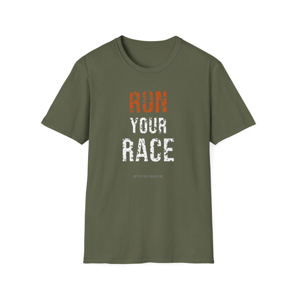 Run Your Race Tee — motivational graphic tee by Get To The Finish Line (view 15)