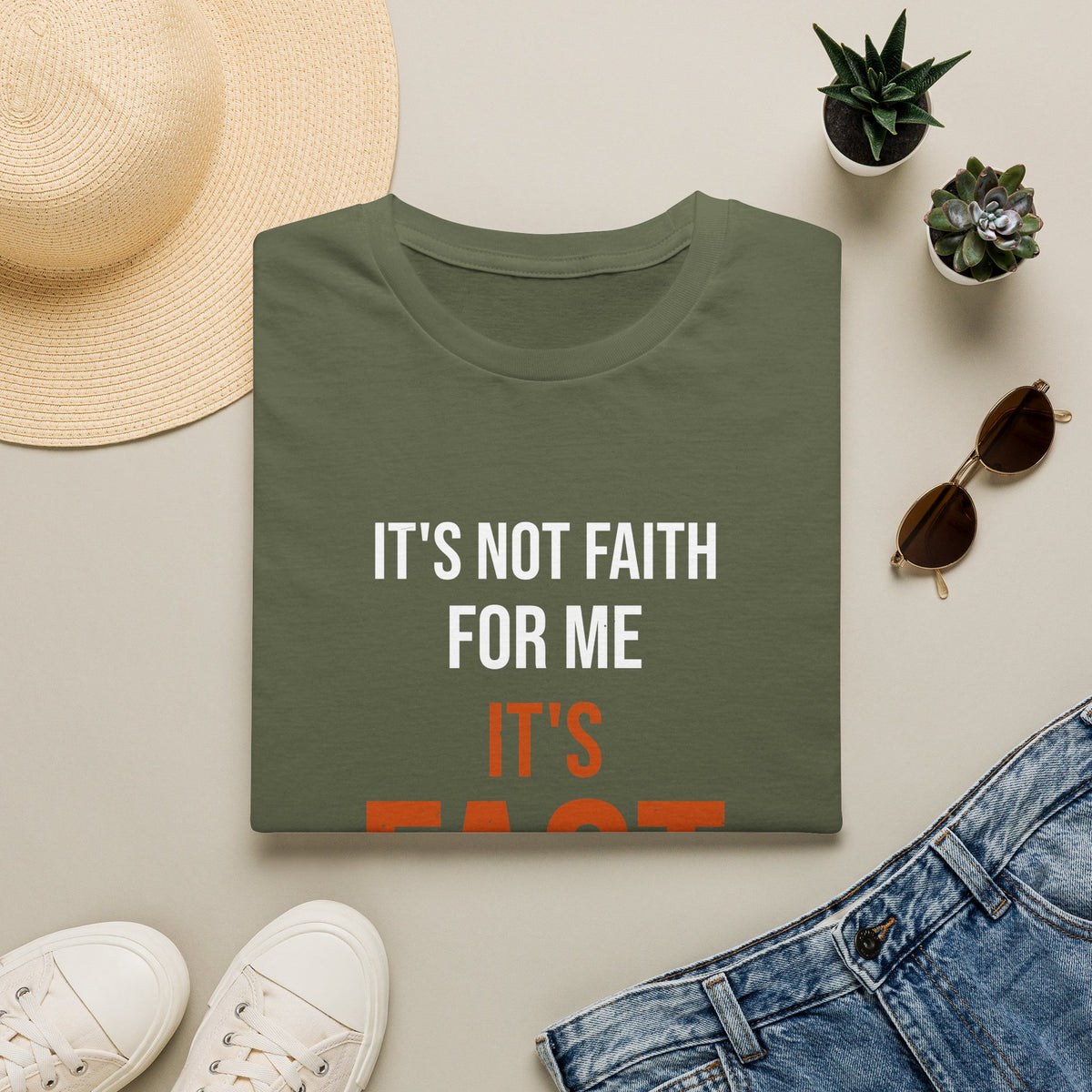 It's Not Faith It's Fact Tee — Stacked
