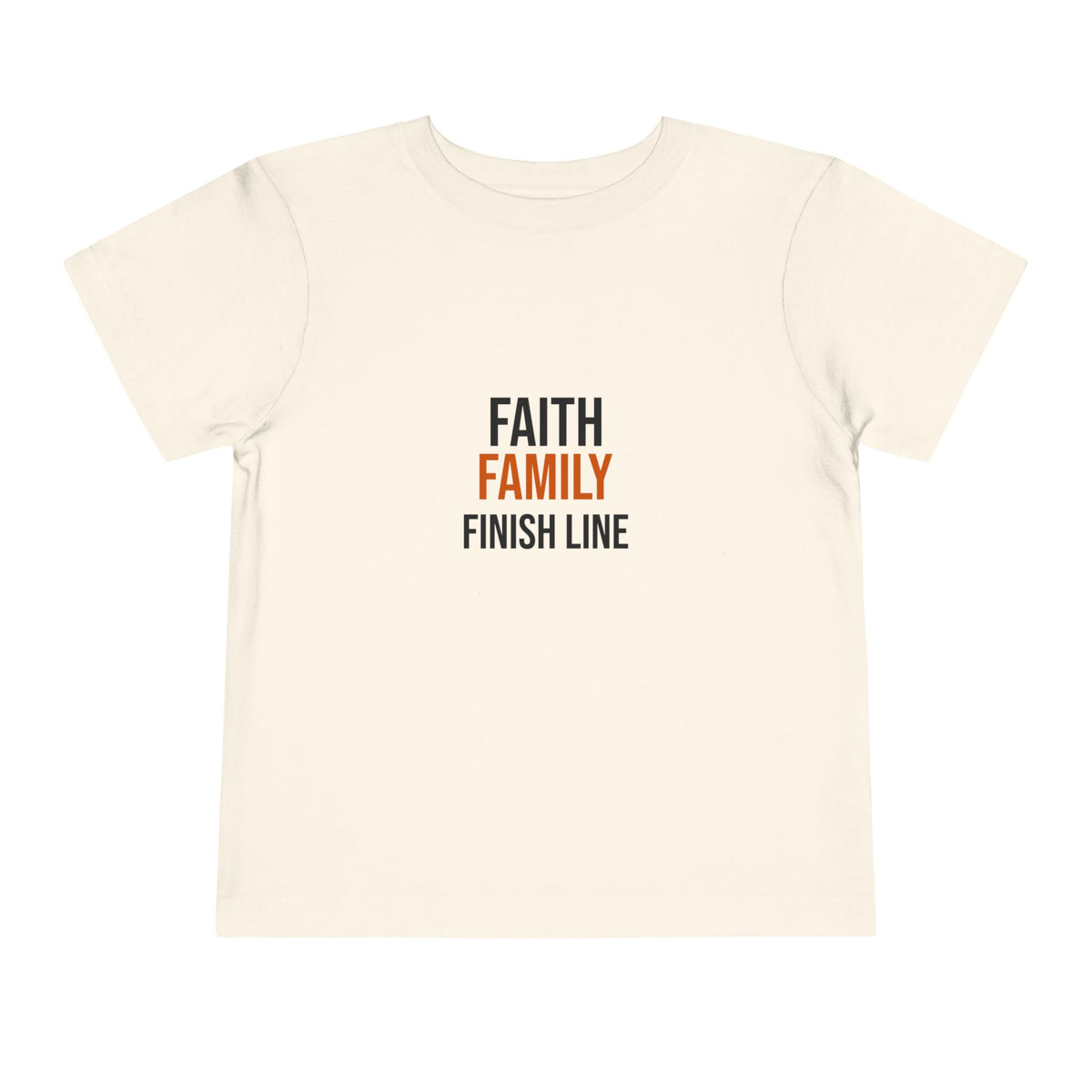 Faith Family Finish Line Toddler Tee — GTTFL Littles — christian family values piece by Get To The Finish Line (view 2)