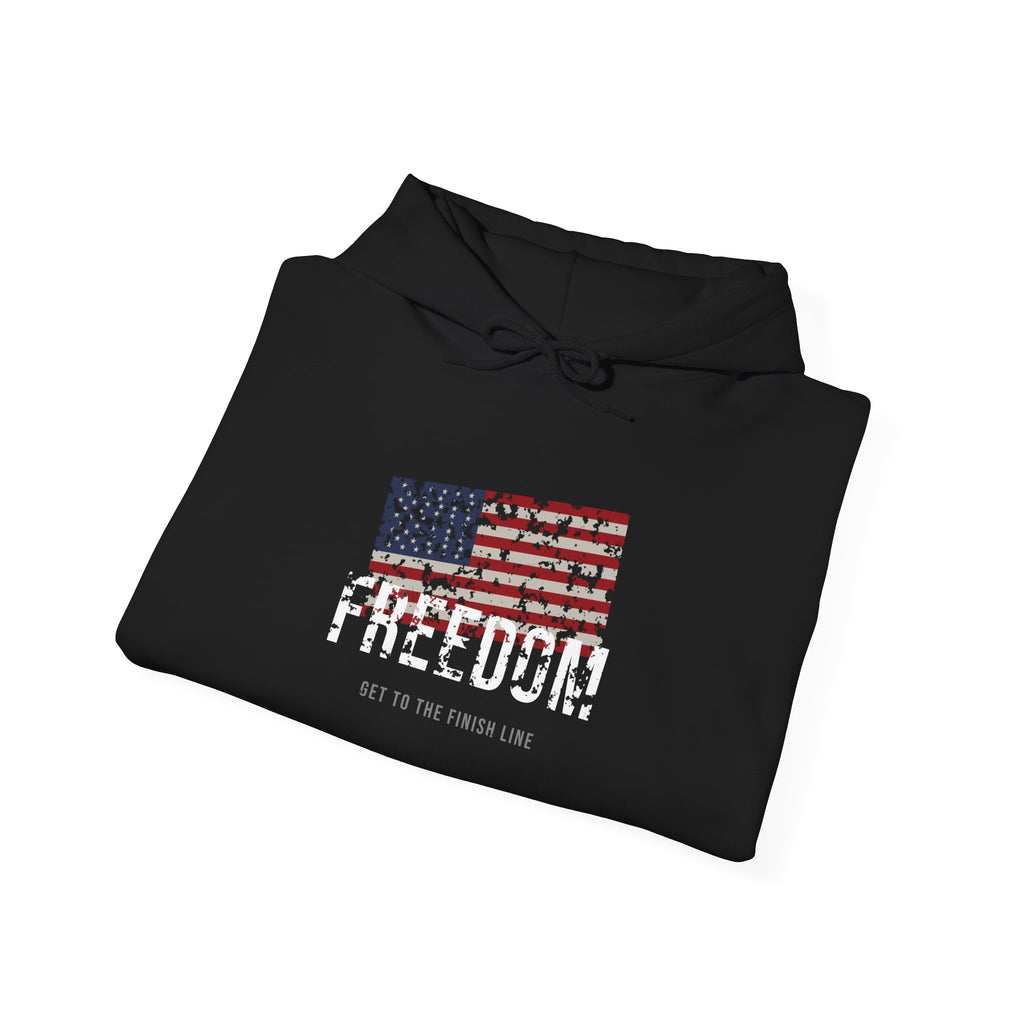 Freedom Hoodie — Old Glory — patriotic american flag graphic hoodie by Get To The Finish Line (view 7)