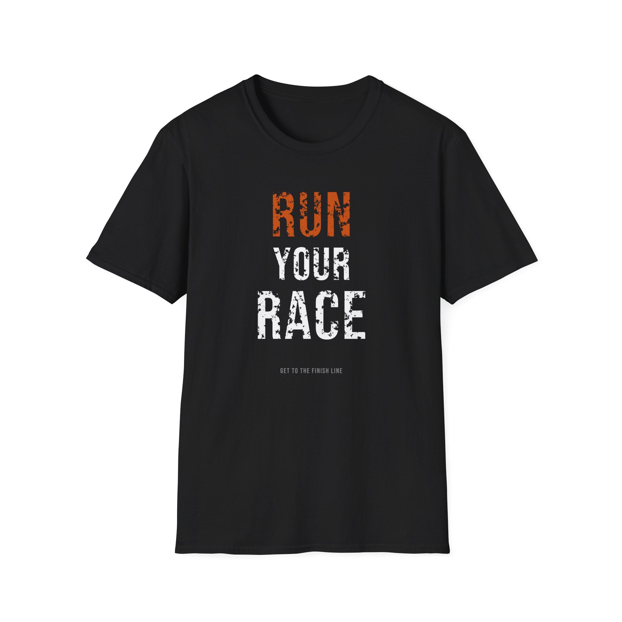 Run Your Race Tee — motivational graphic tee by Get To The Finish Line (view 9)
