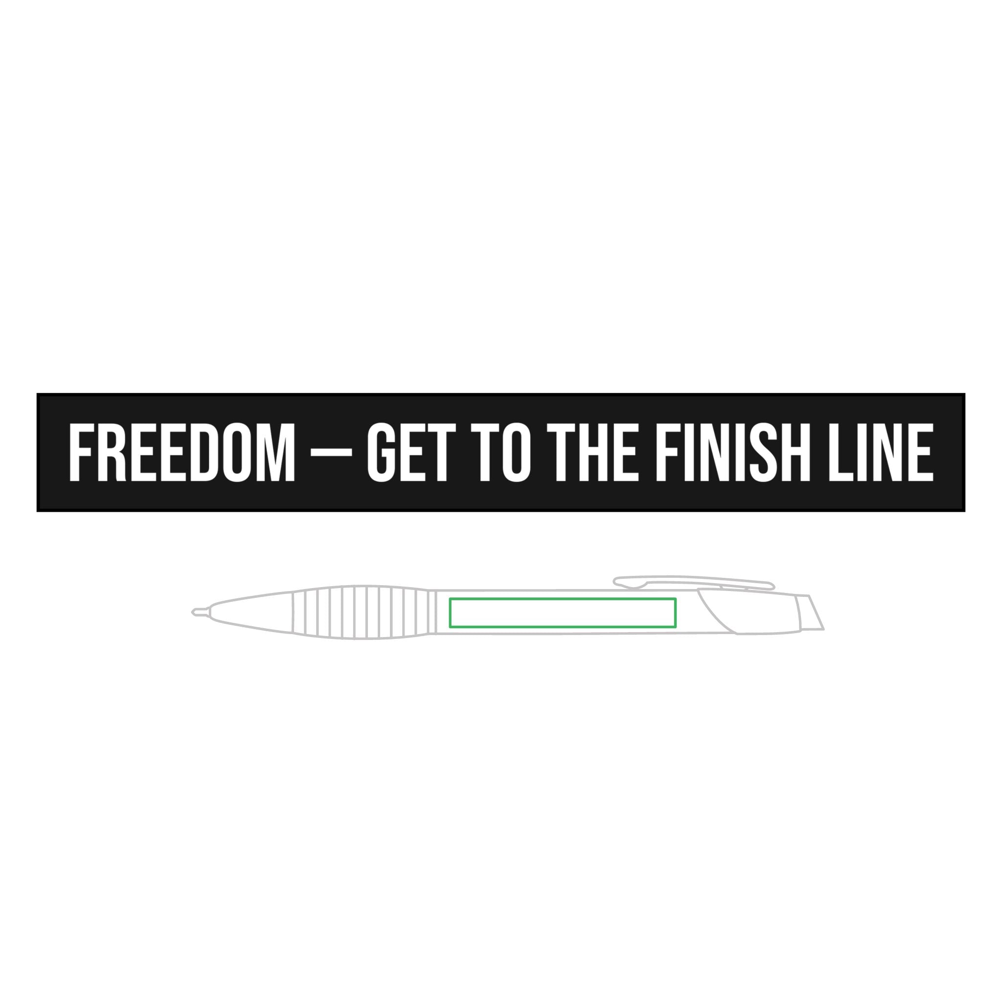 Freedom Pen — Engraved Brass — patriotic american flag engraved brass pen by Get To The Finish Line