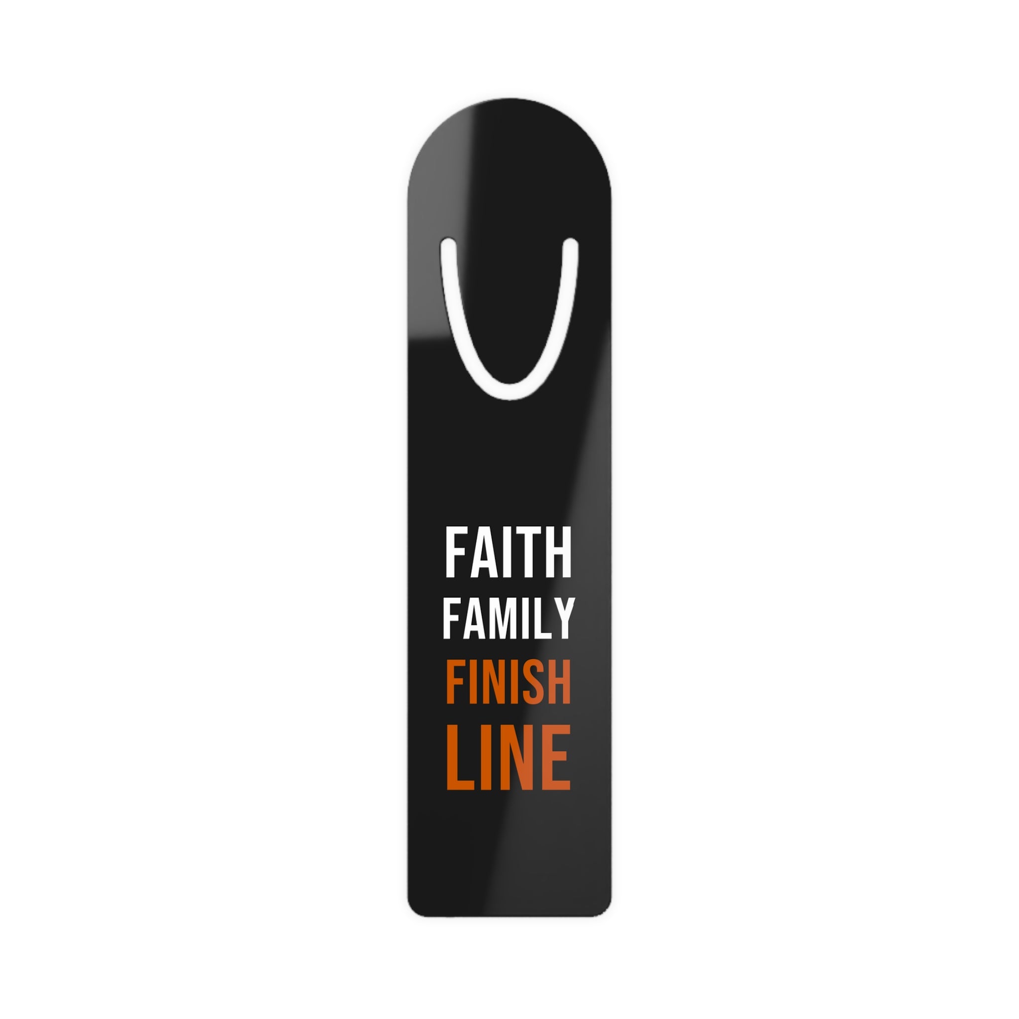 Faith Family Finish Line — Bookmark — christian family values metal bookmark by Get To The Finish Line