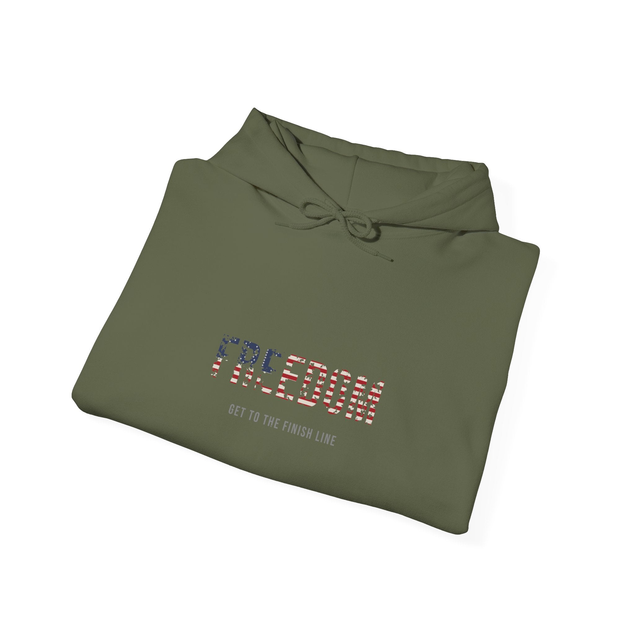 Freedom Hoodie — Flag Fill — patriotic american flag graphic hoodie by Get To The Finish Line (view 10)