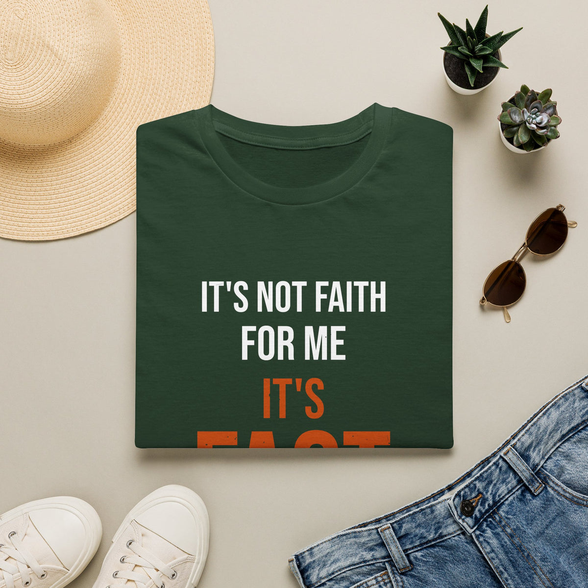 It's Not Faith It's Fact Tee — Stacked
