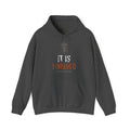 It Is Finished Hoodie — White/Orange — christian graphic hoodie by Get To The Finish Line (view 3)