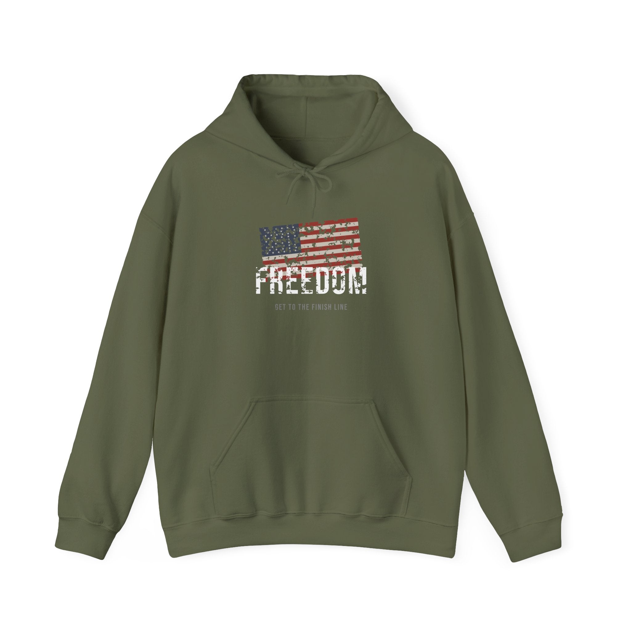 Freedom Hoodie — Old Glory — patriotic american flag graphic hoodie by Get To The Finish Line (view 2)