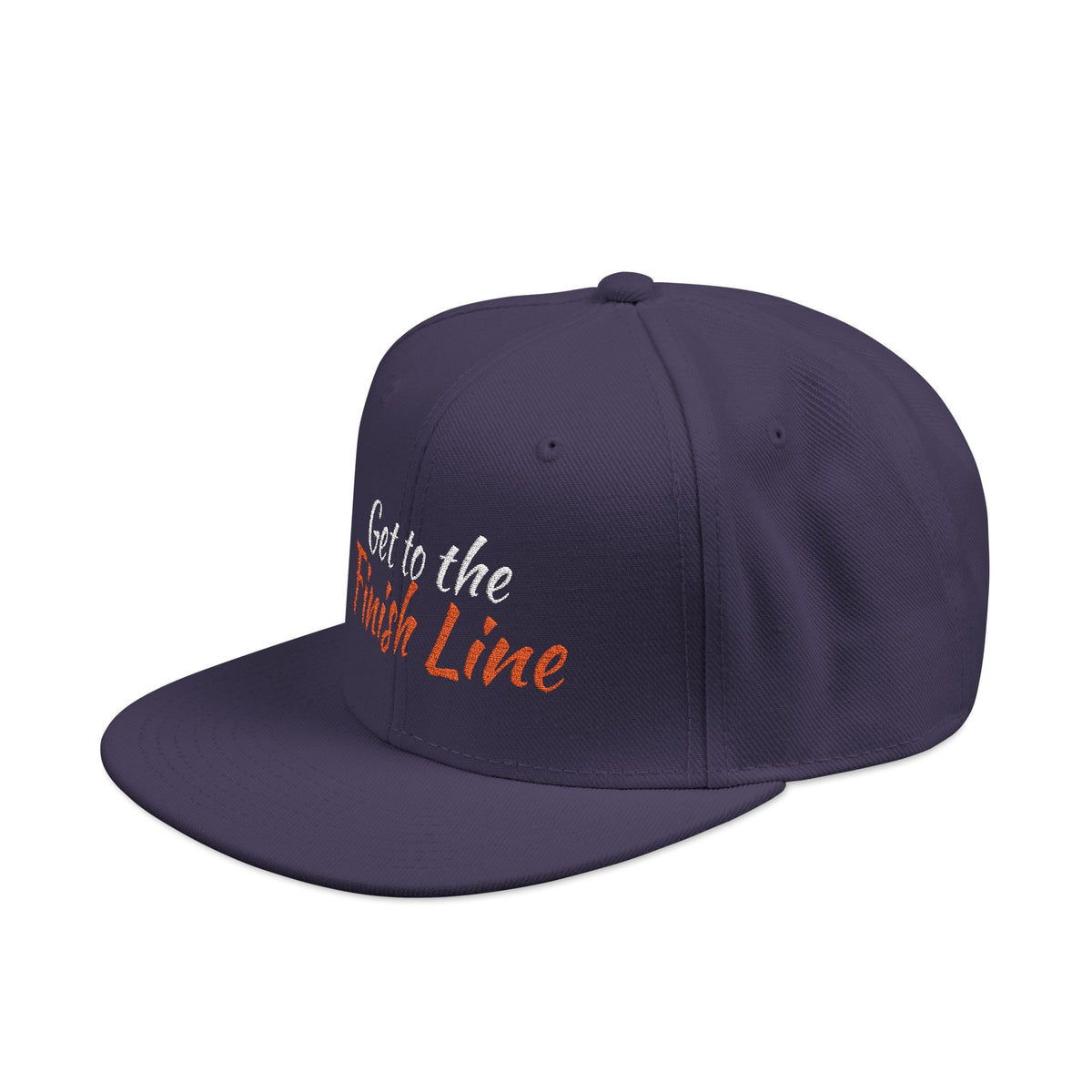 Get To The Finish Line Script Snapback — Embroidered — motivational perseverance piece by Get To The Finish Line (view 3)
