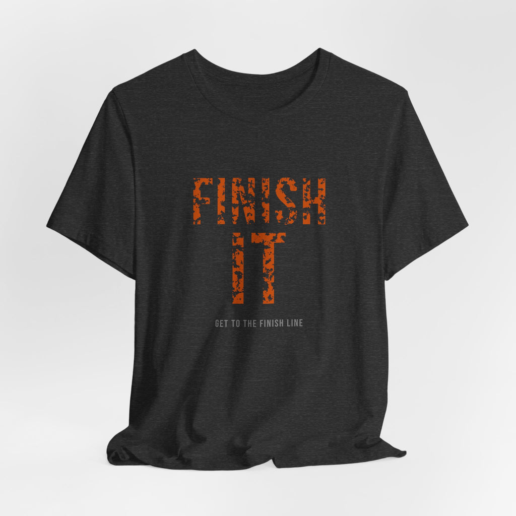 Finish It Tee — Burnt Orange — distressed motivational graphic tee by Get To The Finish Line (view 13)