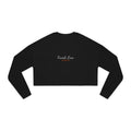 Get To The Finish Line Script Cropped Sweatshirt — motivational perseverance cropped sweatshirt by Get To The Finish Line (view 3)