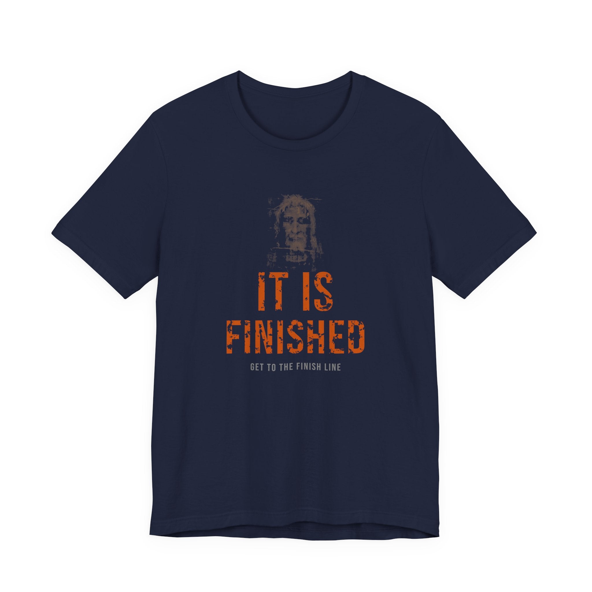 It Is Finished Tee — Burnt Orange — christian graphic tee by Get To The Finish Line (view 4)