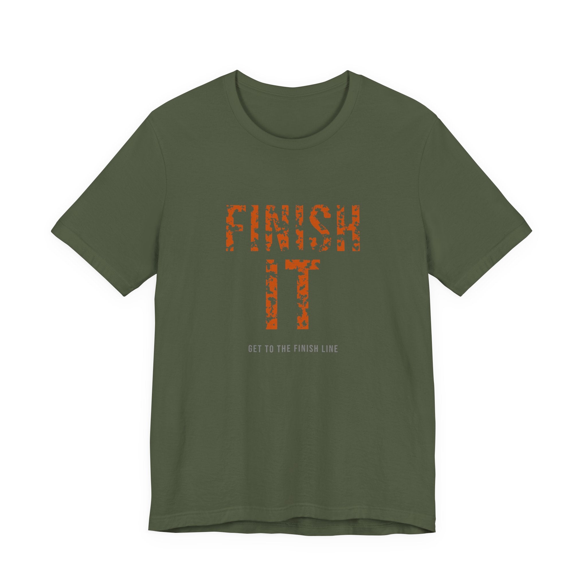 Finish It Tee — Burnt Orange — distressed motivational graphic tee by Get To The Finish Line (view 2)