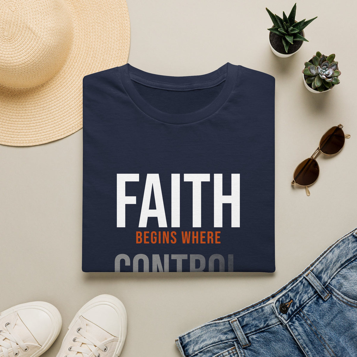 Faith Begins Where Control Ends Tee — Dissolve