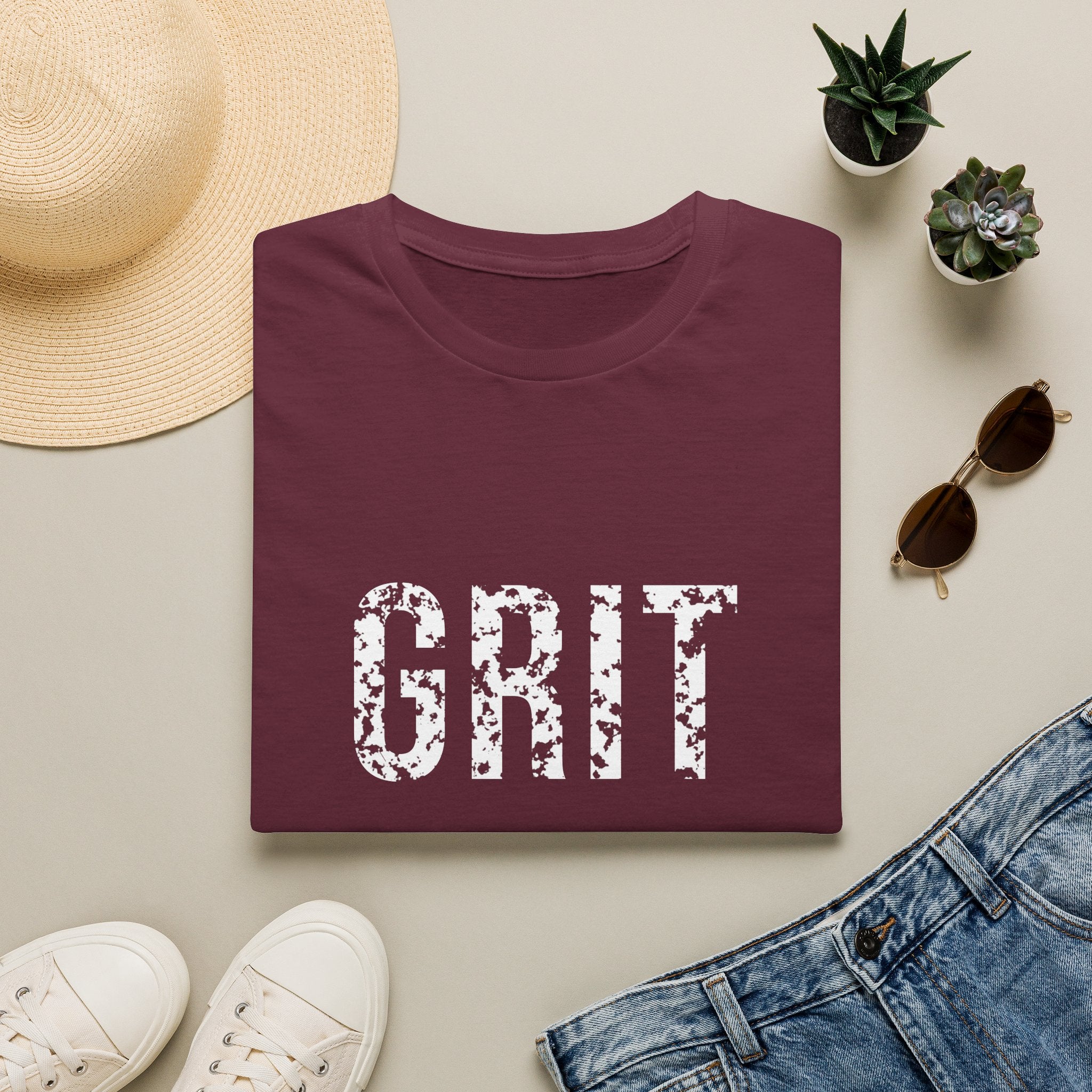Grit Tee — motivational graphic tee by Get To The Finish Line (view 2)