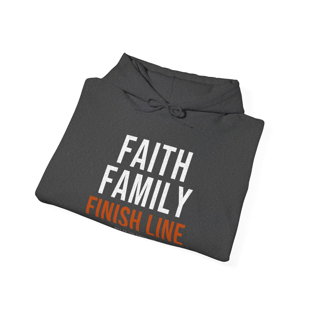 Faith Family Finish Line — Motivational Hoodie — christian family values graphic hoodie by Get To The Finish Line (view 8)