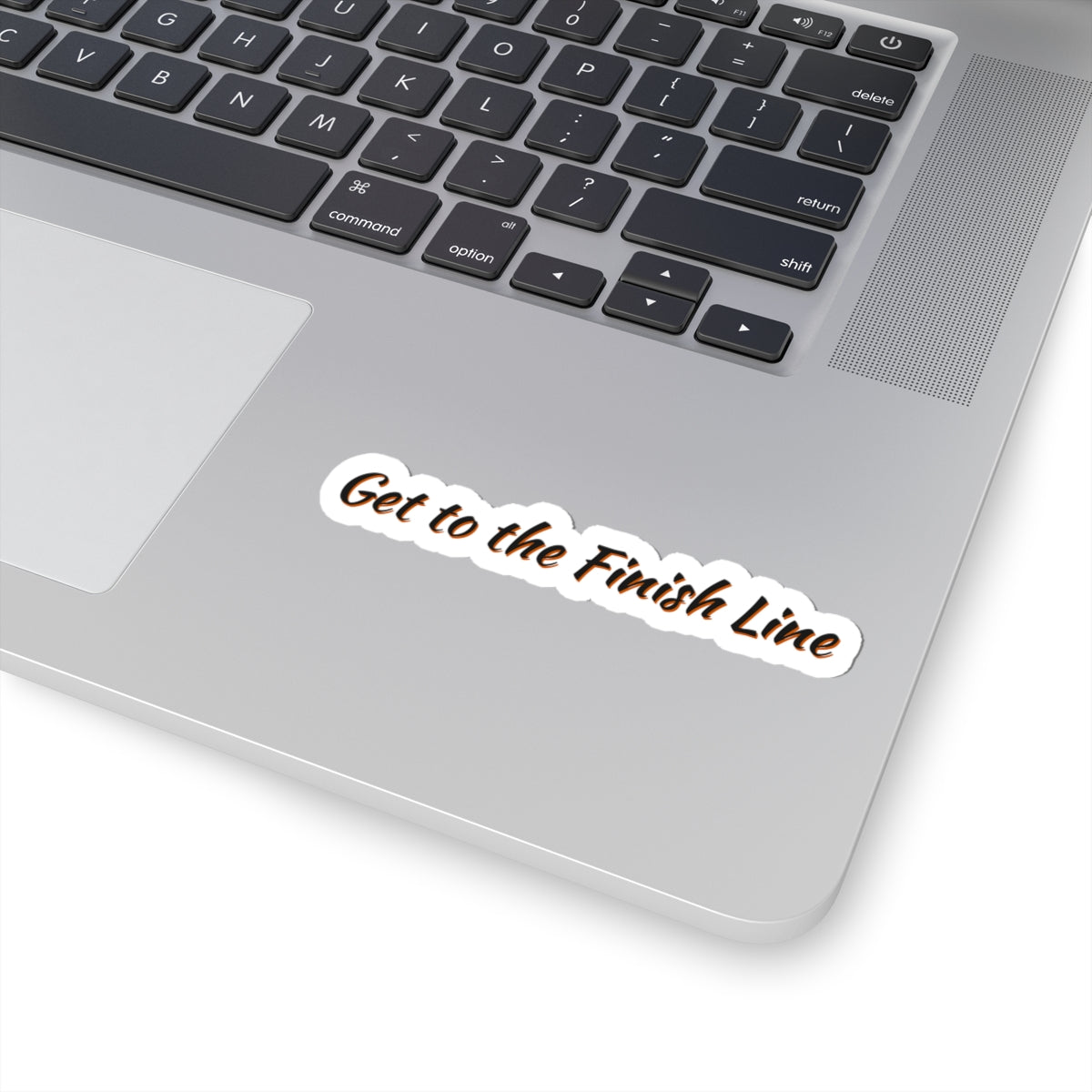 Finish Line Script Sticker