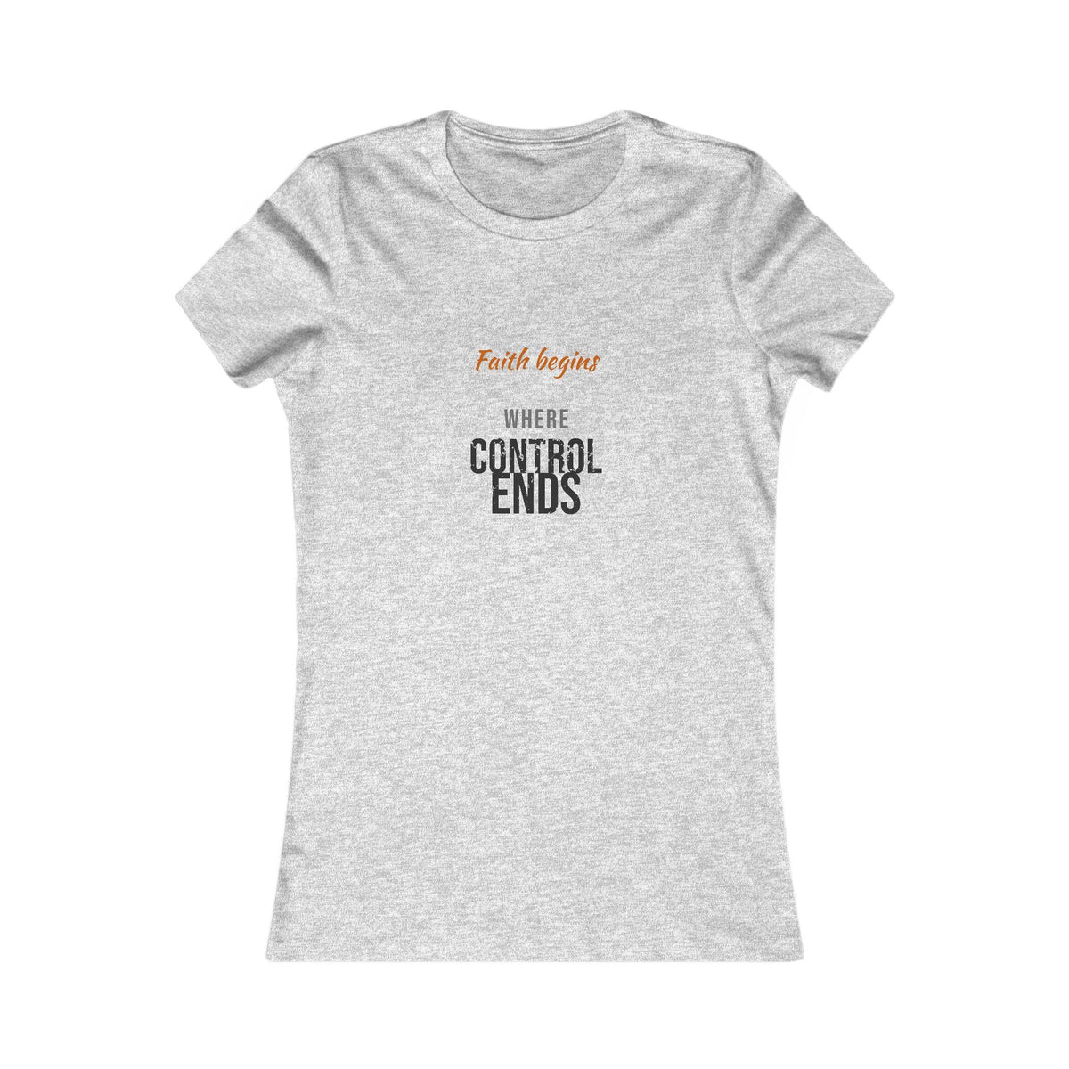 Faith Begins Script Women's Tee — Light
