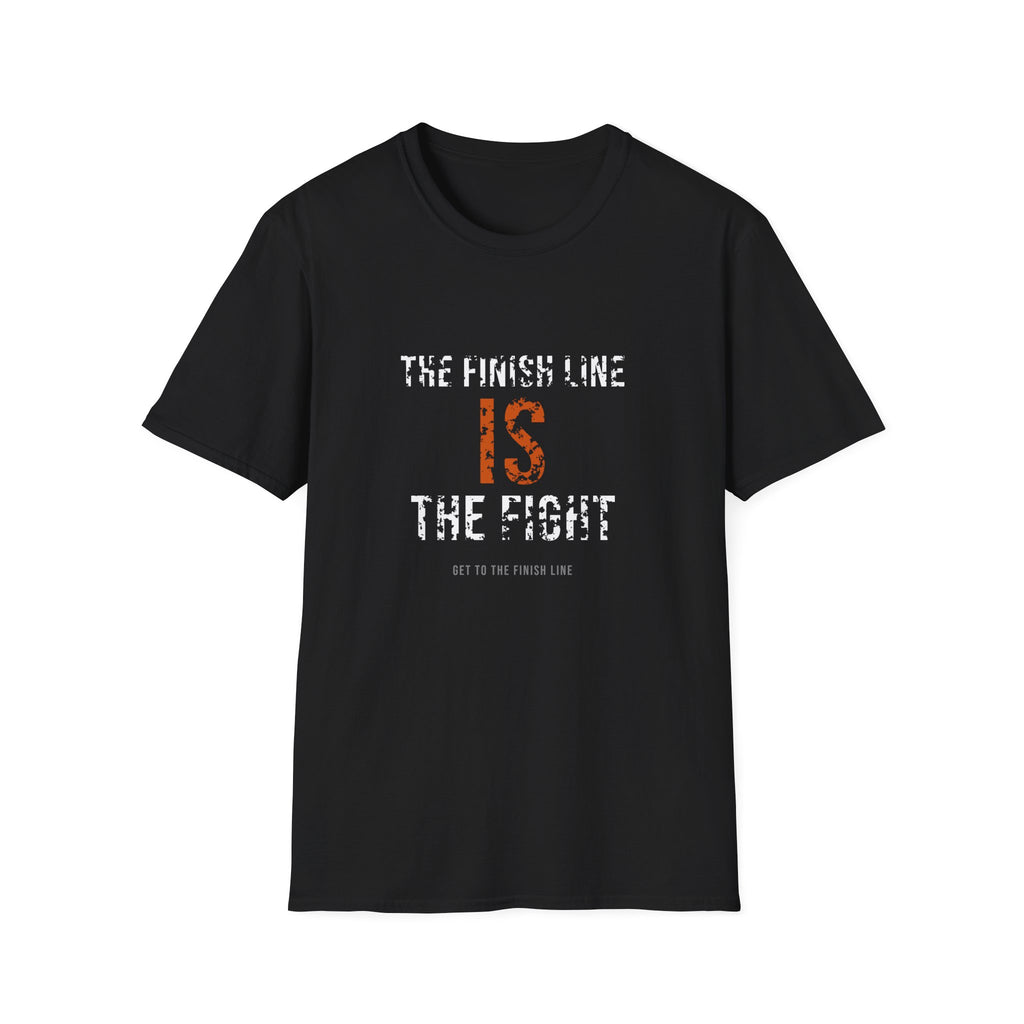 The Finish Line Is The Fight Tee — Distressed — motivational endurance graphic tee by Get To The Finish Line (view 9)