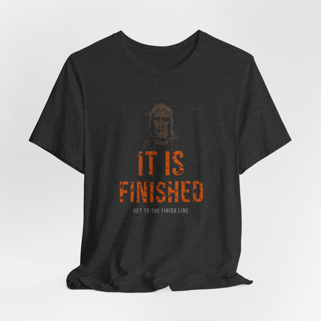 It Is Finished Tee — Burnt Orange — christian graphic tee by Get To The Finish Line (view 13)