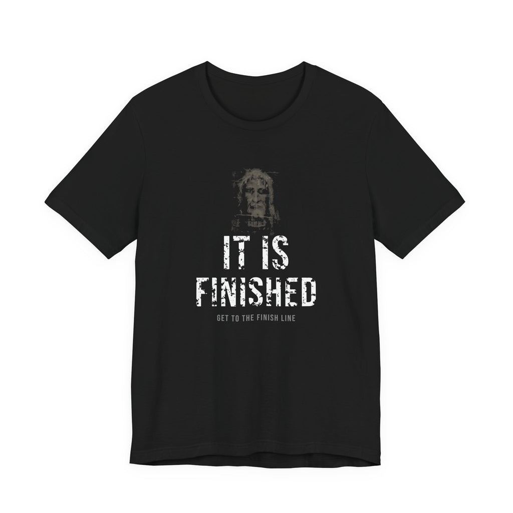 It Is Finished Tee — White — christian graphic tee by Get To The Finish Line