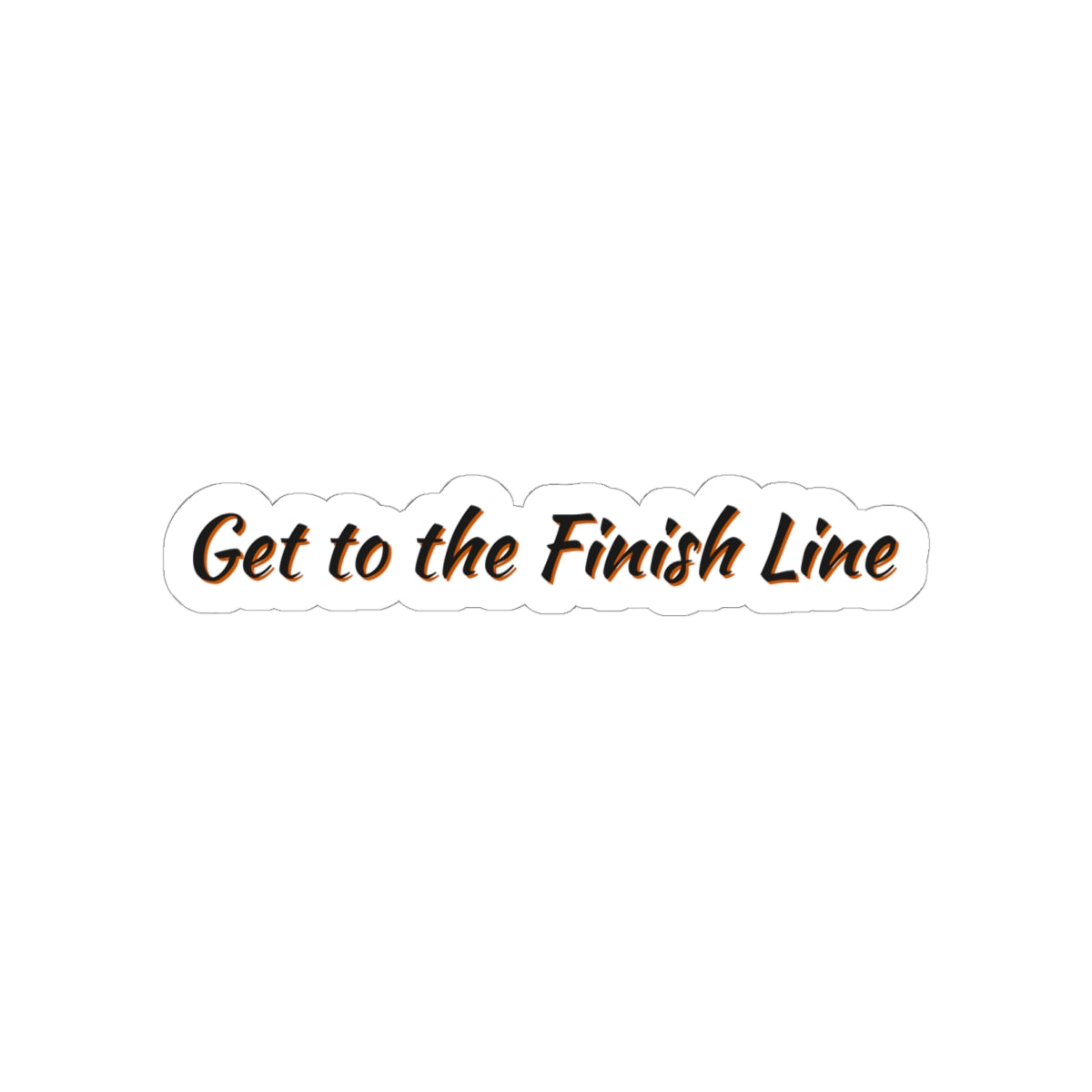 Finish Line Script Sticker