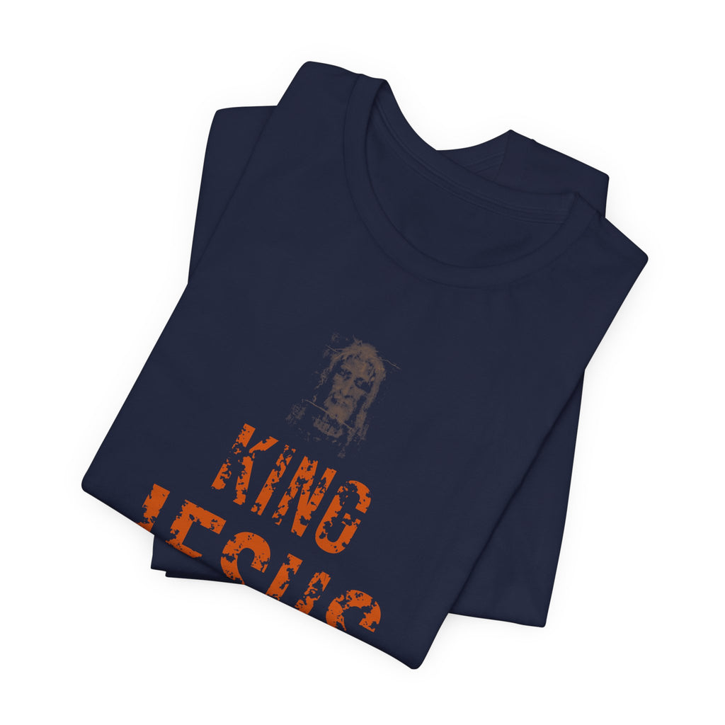 King Jesus Tee — Burnt Orange — christian graphic tee by Get To The Finish Line (view 15)