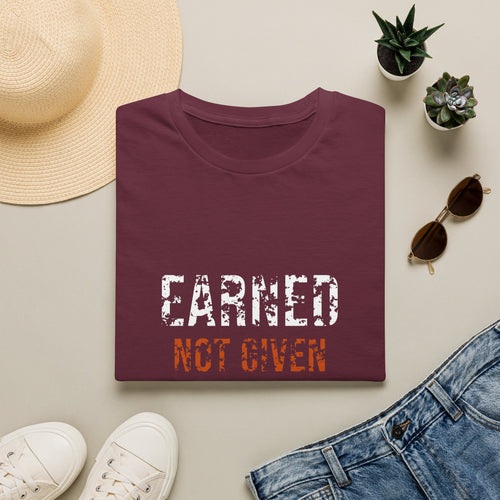 Earned Not Given Tee — motivational graphic tee by Get To The Finish Line (view 2)