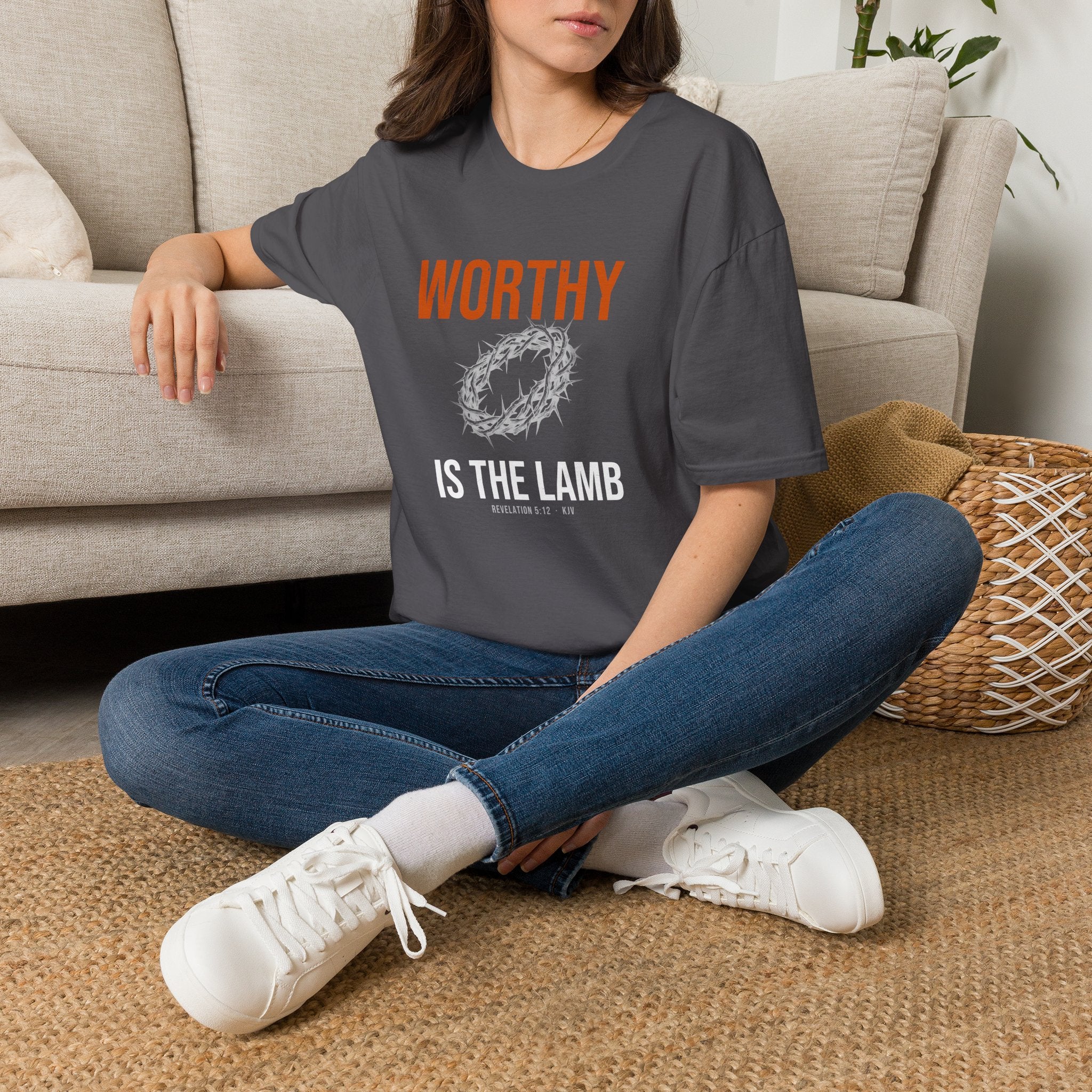 Worthy Is The Lamb Tee — Revelation 5:12 KJV
