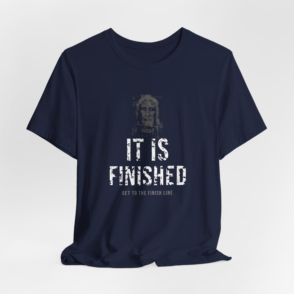It Is Finished Tee — White — christian graphic tee by Get To The Finish Line (view 16)