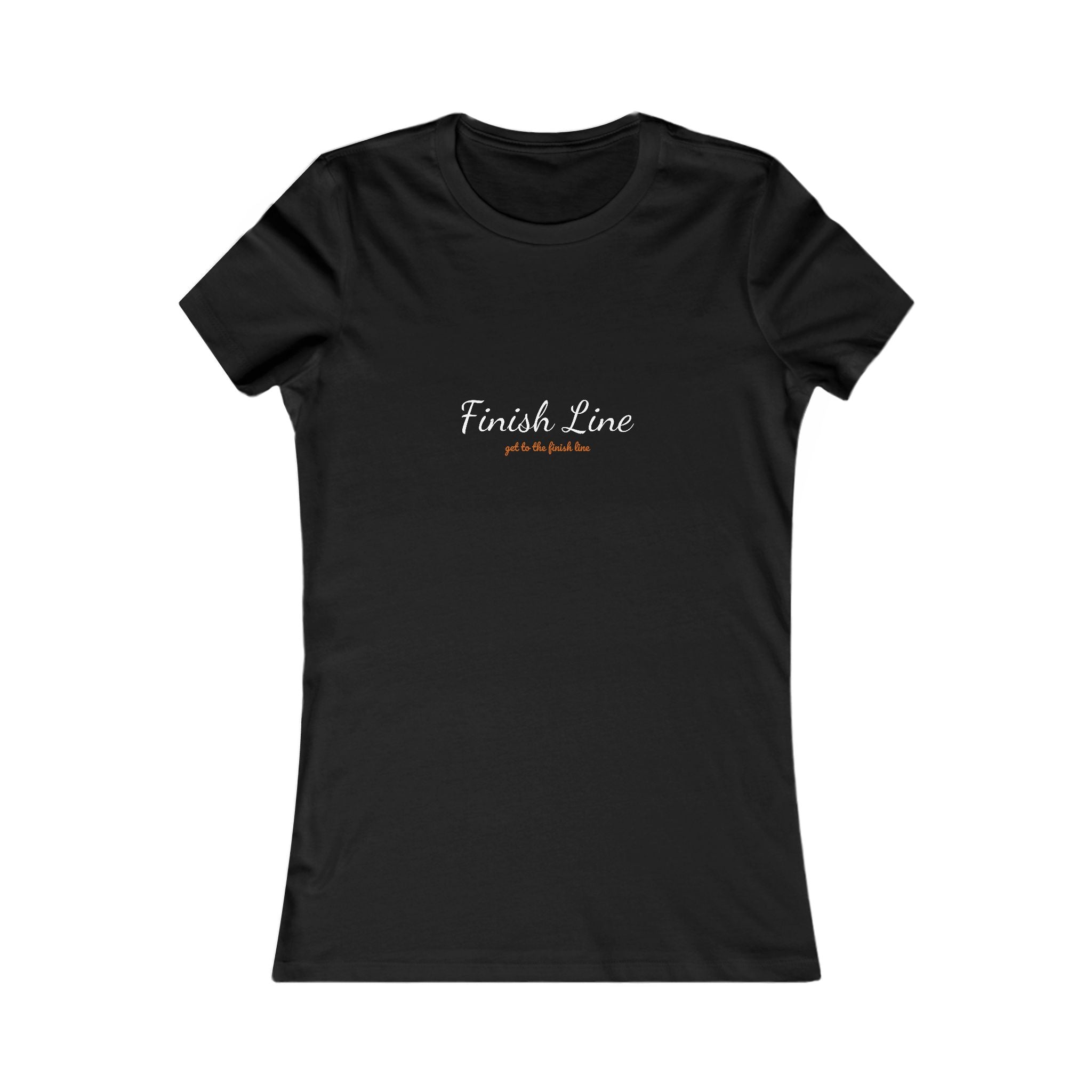 Get To The Finish Line Script Women’s Tee — Dark — motivational perseverance graphic tee by Get To The Finish Line