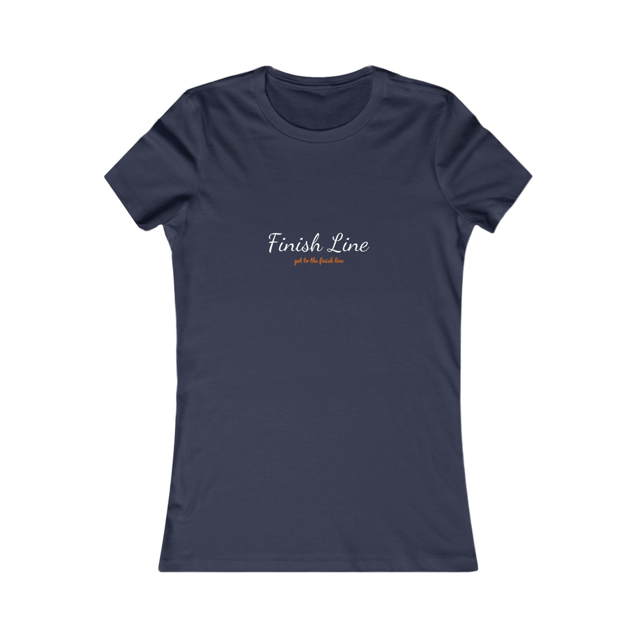 Get To The Finish Line Script Women’s Tee — Dark — motivational perseverance graphic tee by Get To The Finish Line (view 3)