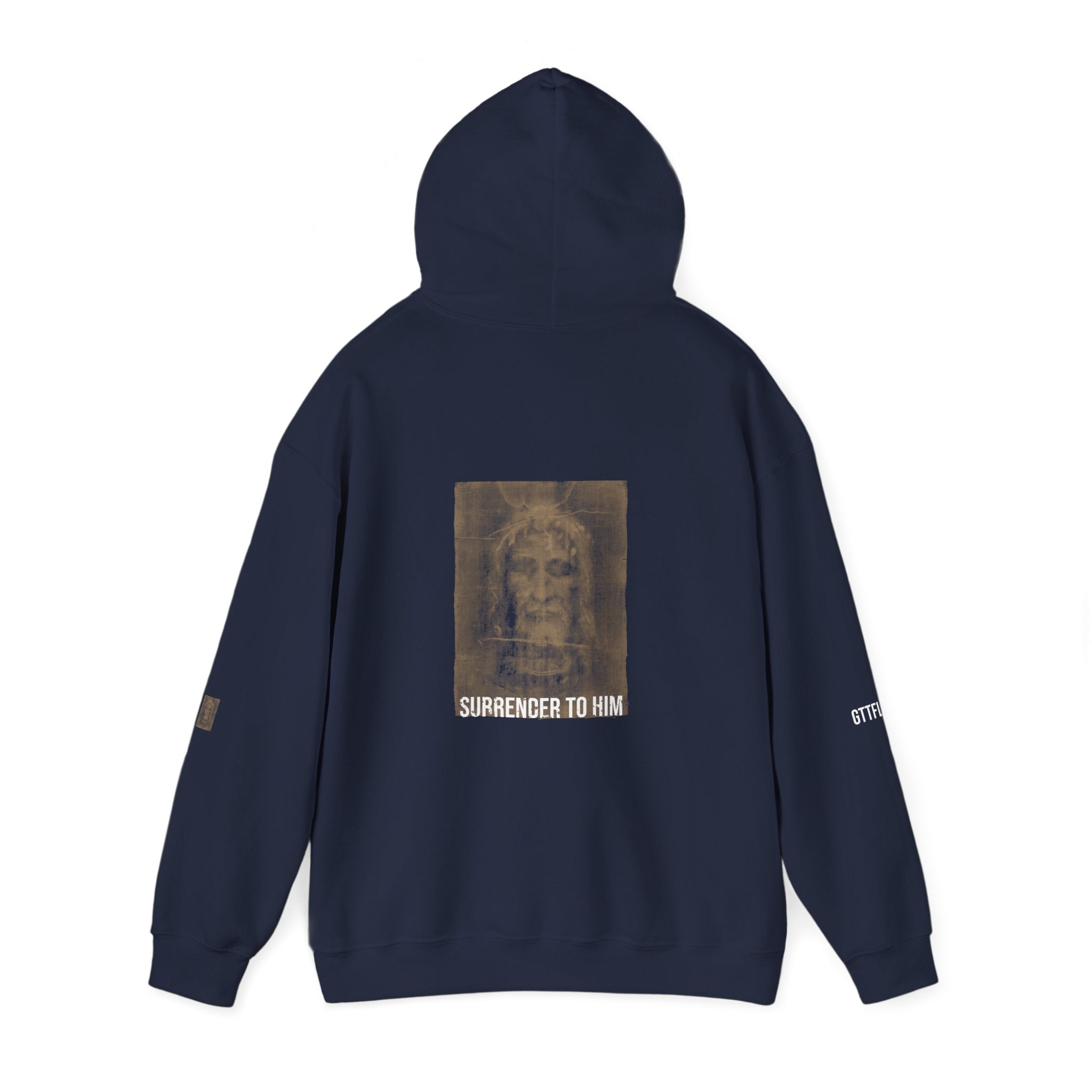 Surrender To Him Hoodie — Shroud, White Text