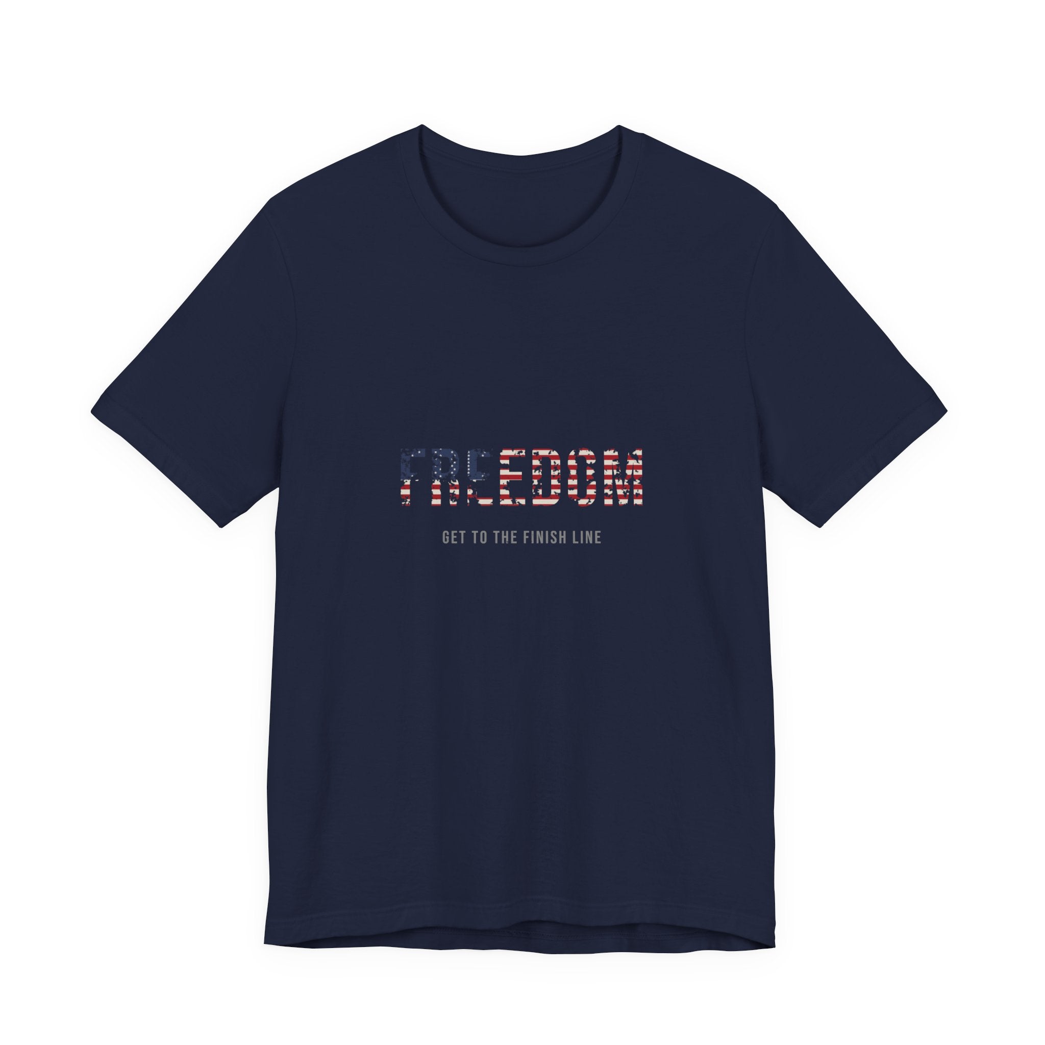 Freedom Tee — Flag Fill — patriotic american flag graphic tee by Get To The Finish Line (view 4)