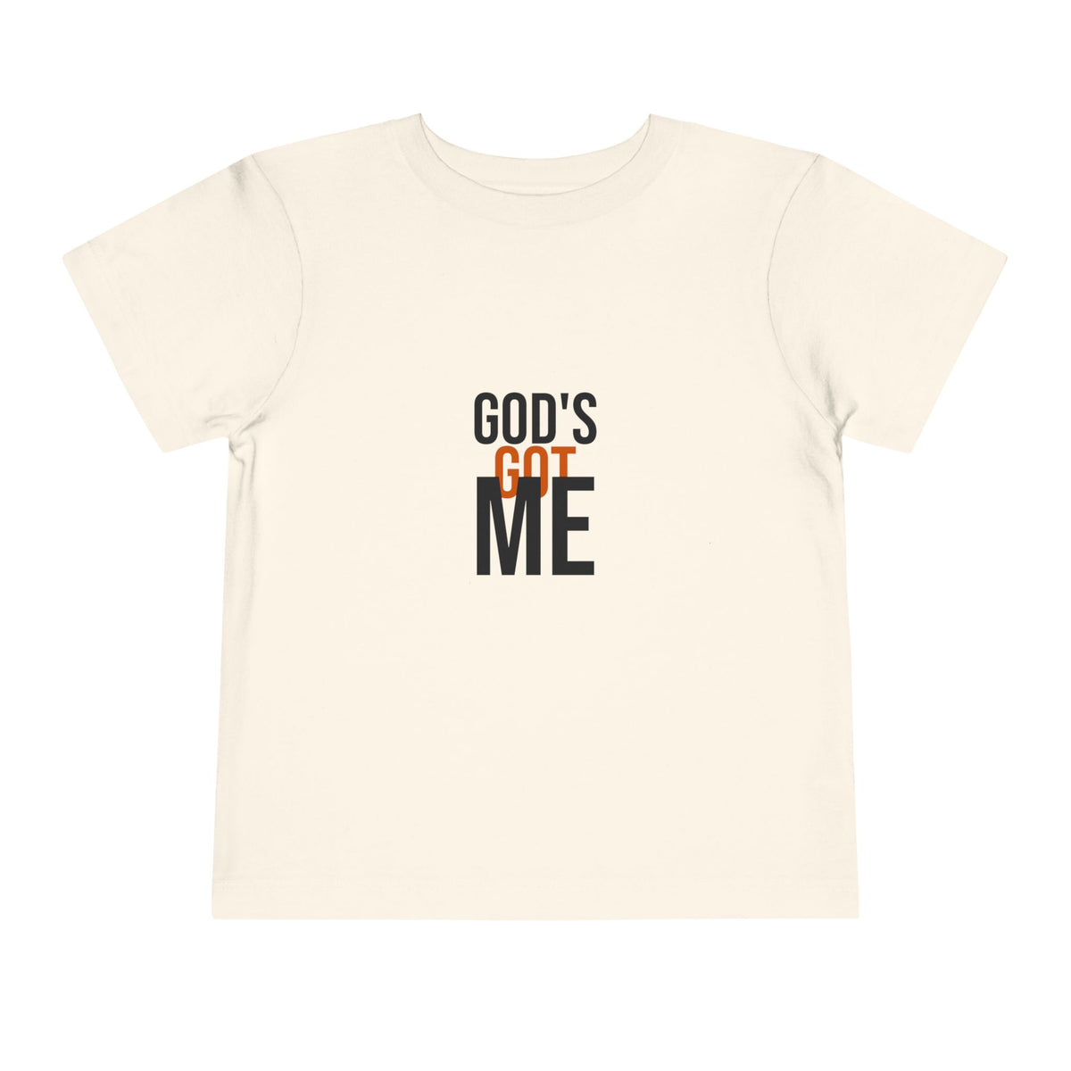 God's Got Me Toddler Tee — GTTFL Littles — motivational piece by Get To The Finish Line (view 2)