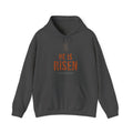 He Is Risen Hoodie — Burnt Orange — christian resurrection graphic hoodie by Get To The Finish Line (view 3)