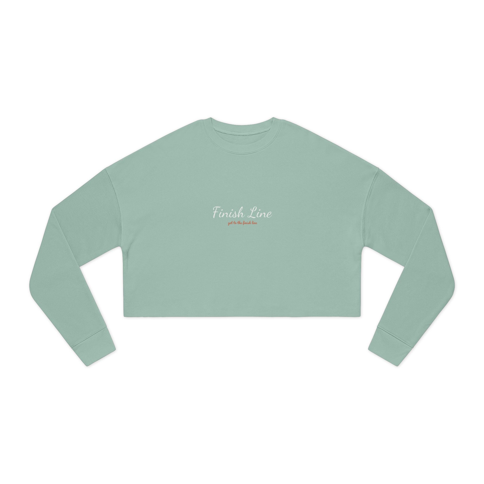 Get To The Finish Line Script Cropped Sweatshirt — motivational perseverance cropped sweatshirt by Get To The Finish Line (view 4)