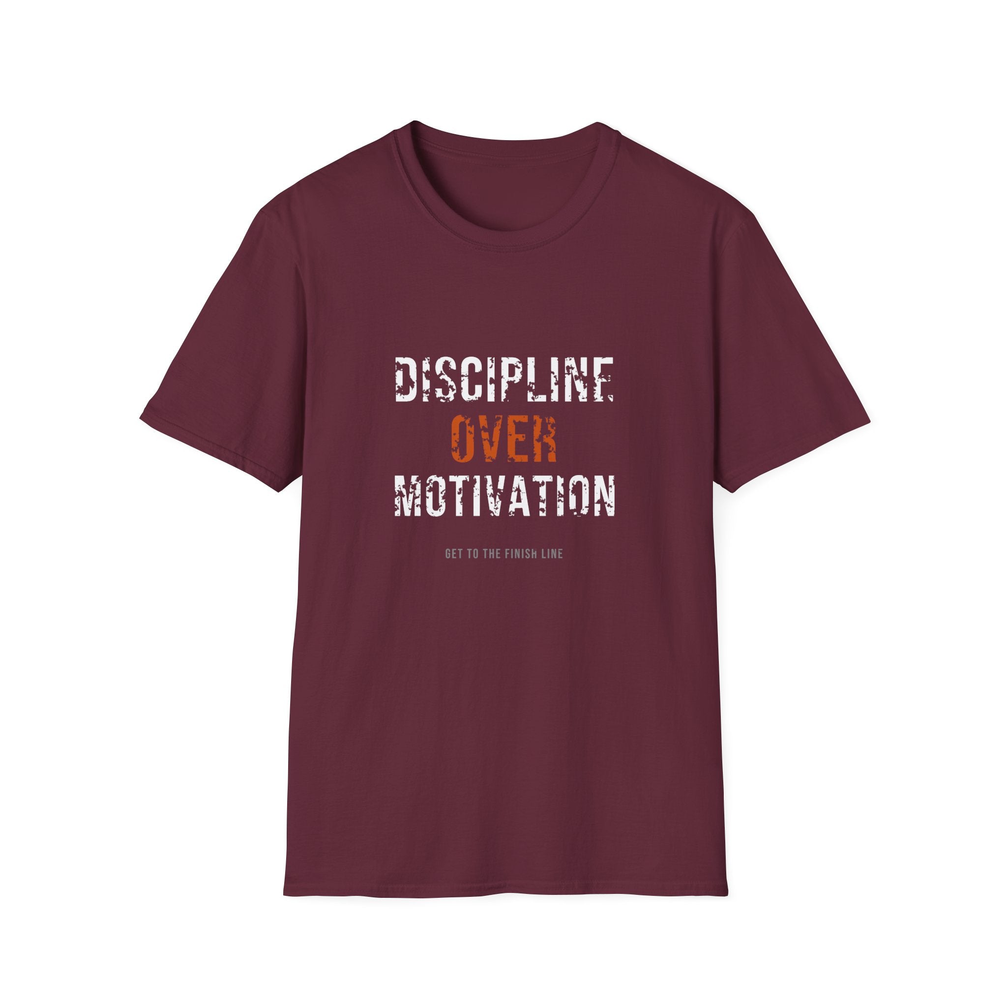 Discipline Over Motivation Tee — motivational graphic tee by Get To The Finish Line (view 12)